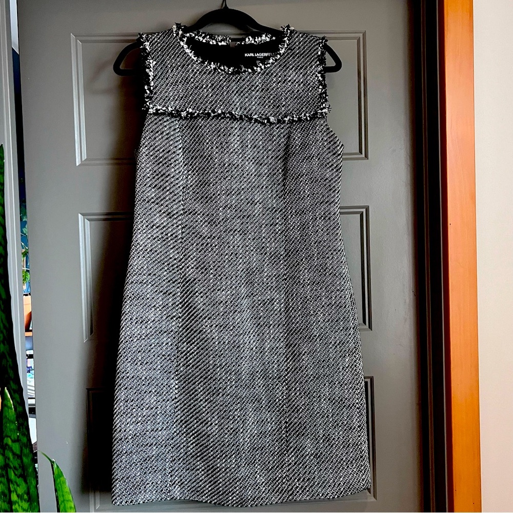 Karl Lagerfeld tweed shift dress